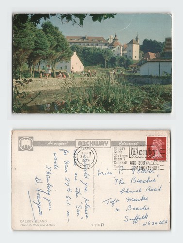 Vintage postcard caldey - postcard,