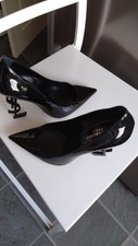 Saint Laurent YSL Opyum Black Patent Leather  Shoes, Size It 41, UK 7
