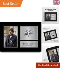 David Suchet Signed A4