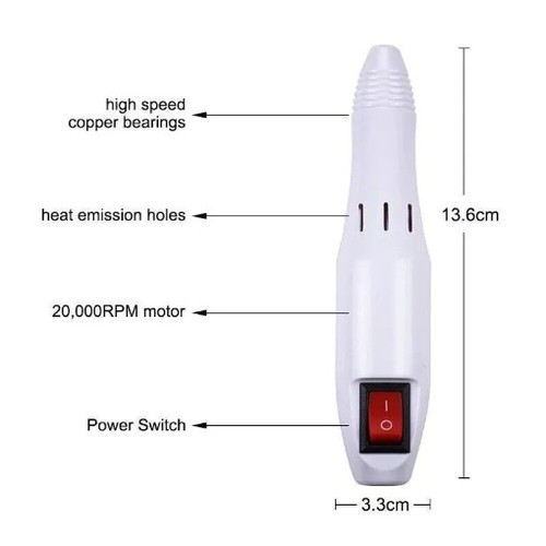 Electric nail art file - nail, drill