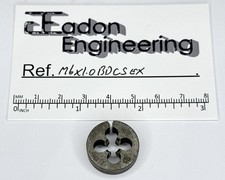 M6 x 1.0mm Metric Button Die, CS (Carbon Steel). By Presto.