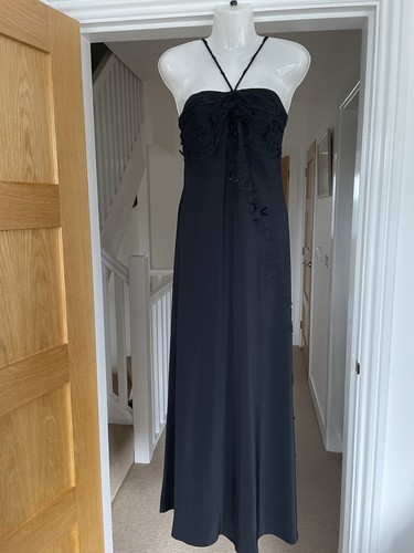 Debenhams black boned dress - black,