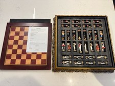 BEAUTIFUL HAND PAINTED JAZZ VS ROCK Ultimate LEATHER CHESS SET SUPER COOL Design