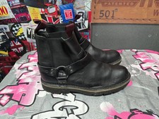 Clarks Norton Mellor Top Mens Black Leather Biker Ankle Boots, UK 9G