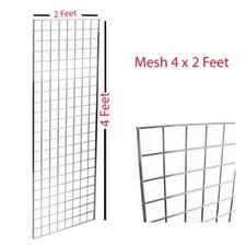 NEW HEAVY DUTY GRID MESH CHROME DISPLAY PANEL RETAIL SHOP 5 SIZES
