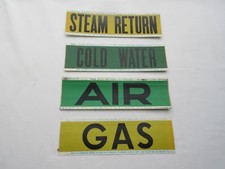 Vintage? old American WH Brady garage man cave signs Air Gas cold water steam .