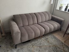 Brand New Natuzzi Sofa – Taupe Velvet – Adjustable Backrest RRP Over £7,000 NEW!
