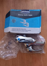 WICKES RHINE BATH TAPS CHROME 2 TAP NEW - Price Reduce