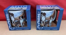 Pollyanna Pickering  Collection  'Border Collie' Ceramic Mug x 2 - Boxed