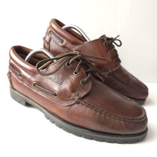 Sebago brown leather - sebago, deck