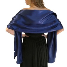 Satin Bridal Bridesmaid Wedding Prom Shawl Stole Wrap Bolero Pashmina Cover Up  