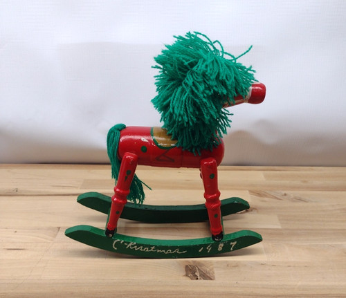 Large wooden rocking horse - rocking,