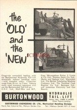 BURTONWOOD Hydraulic Tail-Lift 1958 Truck ADVERT Small Vintage Print Ad 683/56