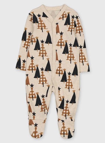 Christmas tree sleepsuit - christmas,