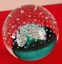 Boxed Vintage Caithness Cauldron Emerald Paper Weight 1985 U8514 VGC