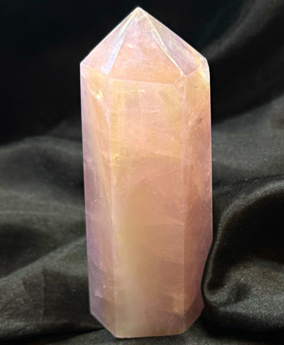 Rose aura quartz tower - , crystal