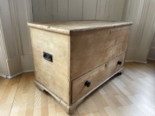 Large Antique Pine Mule Chest 