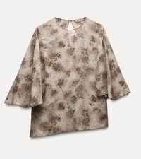BNWT ZARA BROWN & BEIGE PRINT