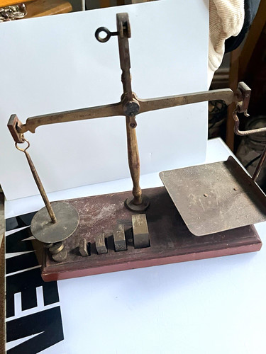 Antique metal wood - metal, &