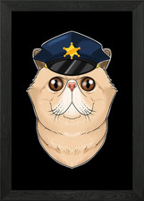 Exotic Shorthair Cat Framed