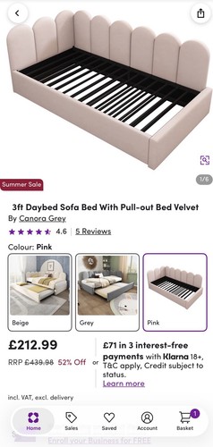 3ft single day bed - bed, frame