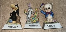 Vintage Warner Bros Ornaments  - Bugs Bunny/Porky Pig/Daffy Duck