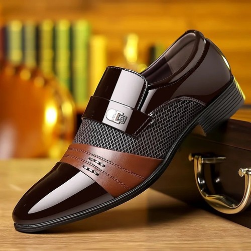 Men leather oxford dress - men’s,