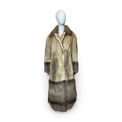 Beaver fur long coat vintage - beaver,