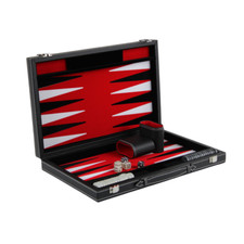 Royal Red Leather Backgammon