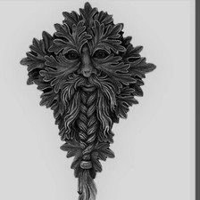 Braided Beard Green Man Wall