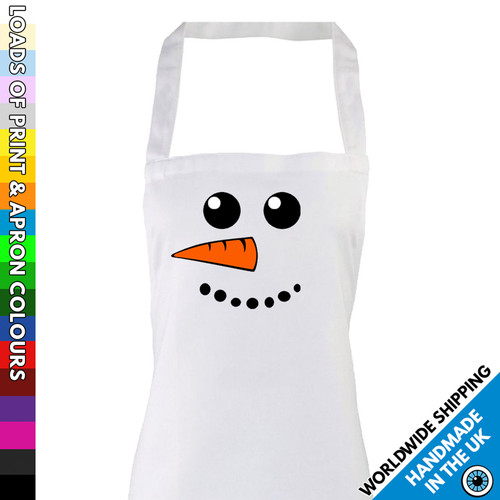 Snowman apron adults - snowman, •