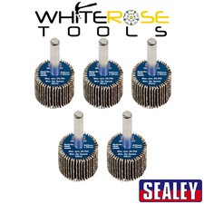 Sealey Flap Wheel Ø25 x 20mm Ø6mm Shaft 40Grit Pack of 5