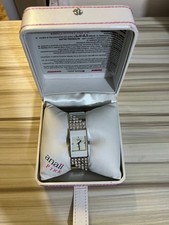 Anaii Pink Women’s Watch – Silver Bracelet, Crystal Accents, Boxed