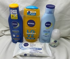 NIVEA Sun Beach Must Haves 6 Piece Bundle, Sun Lotion, After Sun, Shower gel etc