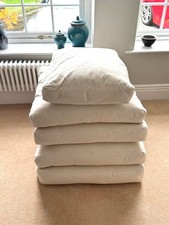 5 Giant Feather Floor Cushions - with cotton covers