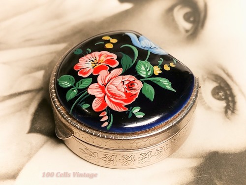Blue pink floral 4cm - blue, &