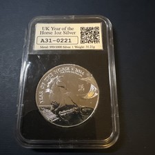 2014 Royal Mint Chinese Lunar Year of the Horse Silver  1oz £2 Coin date stamp 