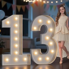 Marquee Numbers 13, 4FT Light Up Numbers for 13th Birthday Party Decorations,...