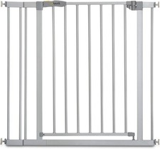 hauck Stop N Safe 2 with 9cm Extension, Silver - Pressure Fit Baby Gate 84-89 c
