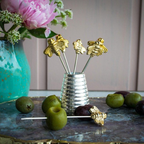 Set six queen bee olive - set, of