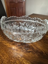 Vintage Oval Glass Trifle Bowl