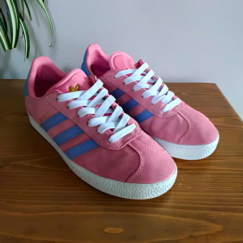 Adidas gazelle pink blue suede - adidas,