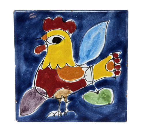 Vtg italy art tile - vtg, cubist