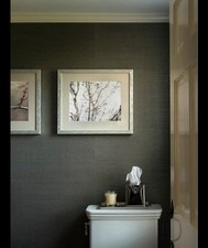 Philip Jeffries - Vinyl Manila Hemp - Graphite - Grasscloth - Designer Wallpaper