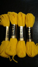 4 X 10m NEW Skeins ANCHOR TAPESTRY WOOL 8118 Bright Sunshine Yellow