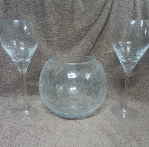 Large crackle bowl and - bowl, 2