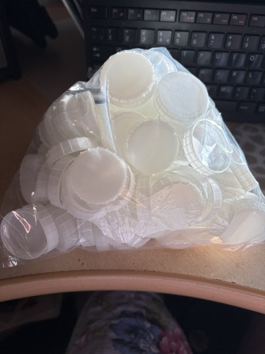 500 white milk bottle - bottle, tops