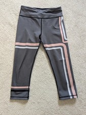 Sweaty Betty Reversible Yoga Leggings Cropped Size S Grey And Black