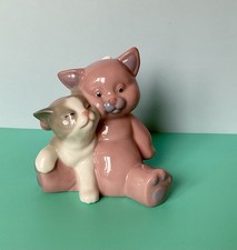 Lladro Nao Cute Cat with Teddy