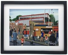 Altrincham, Moss Lane Stadium. Football Club F.C Wall Art Print. 14" x 11" Frame